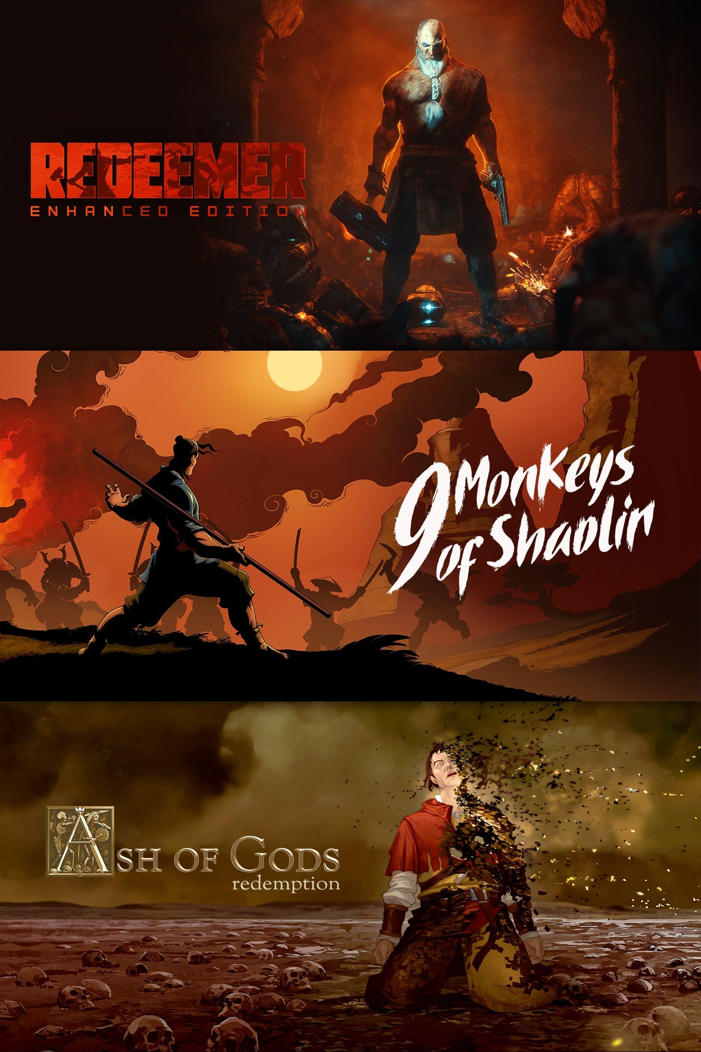 کد اورجینال بازی Nine Monkeys of Shaolin + Ash of Gods + Redeemer Bundle ایکس باکس کد اورجینال بازی Nine Monkeys of Shaolin + Ash of Gods + Redeemer Bundle ایکس باکس